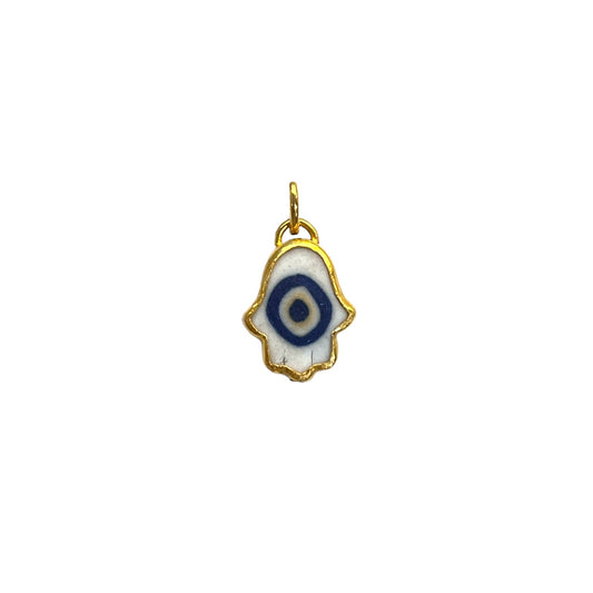 Quartz Hamsa Charm