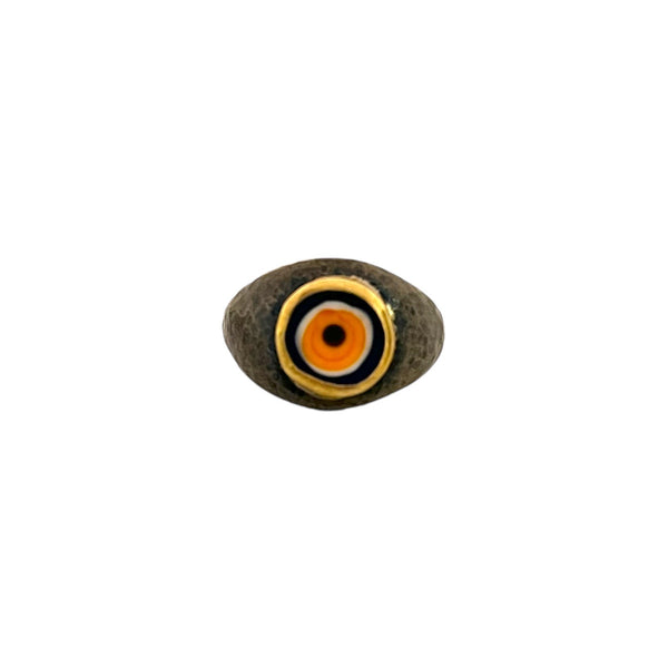 Quartz Evil Eye Dome Ring