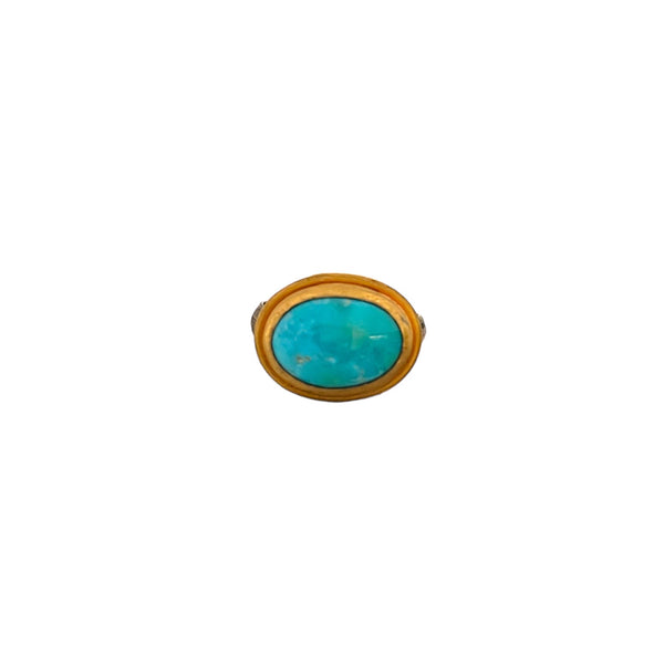 Two Toned Turquoise Ring