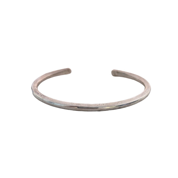 Men's Round Silver Cuff Bracelet