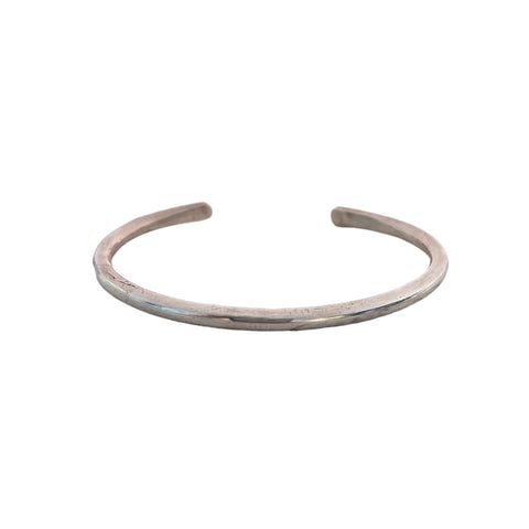 Men's Round Silver Cuff Bracelet