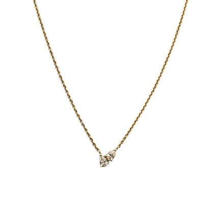 Double Pear Diamond Necklace