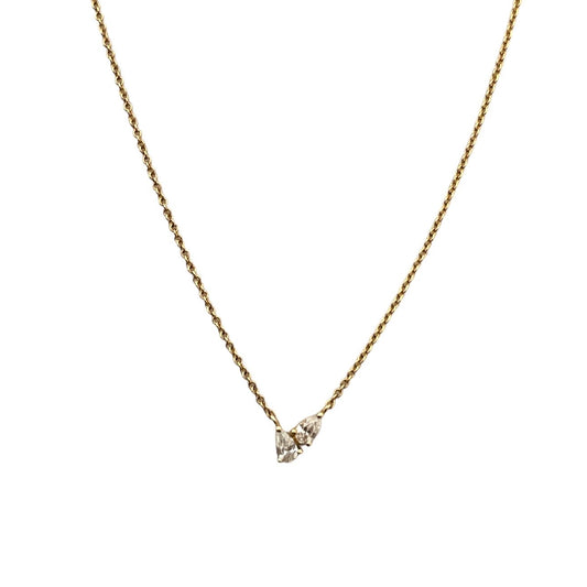 Double Pear Diamond Necklace