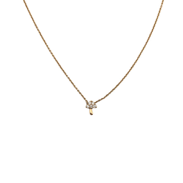 Diamond Mushroom Necklace