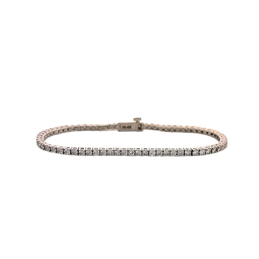 2.30 ctw White Gold Diamond Tennis Bracelet