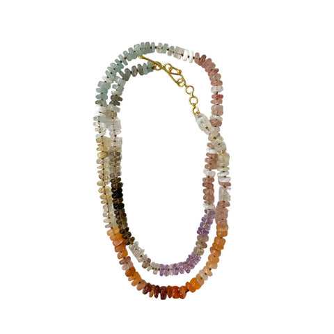 21" Knotted Gemstone Mix Necklace