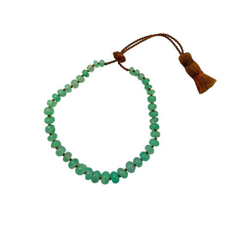 Knotted Chrysoprase Bracelet