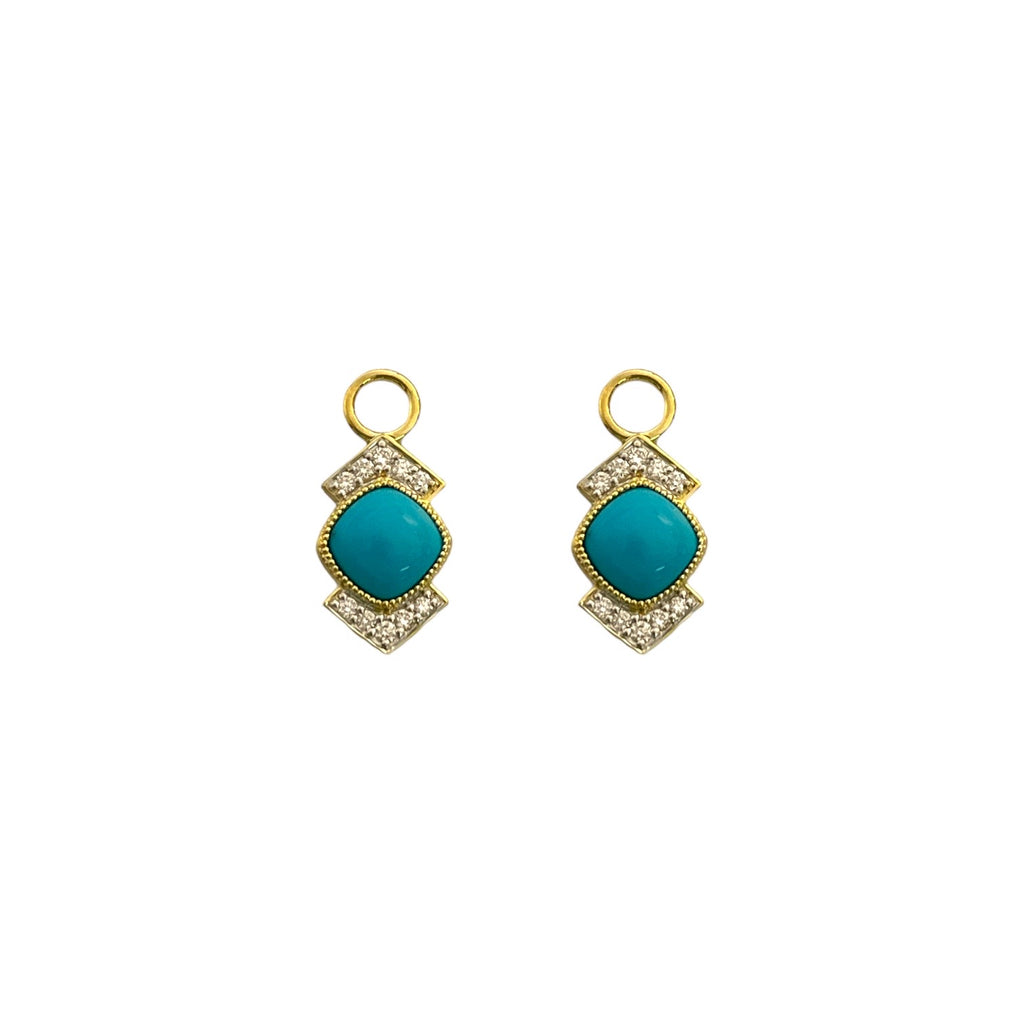 Diamond & Turquoise Earrings Charms