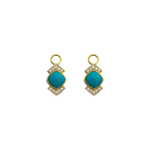 Diamond & Turquoise Earrings Charms