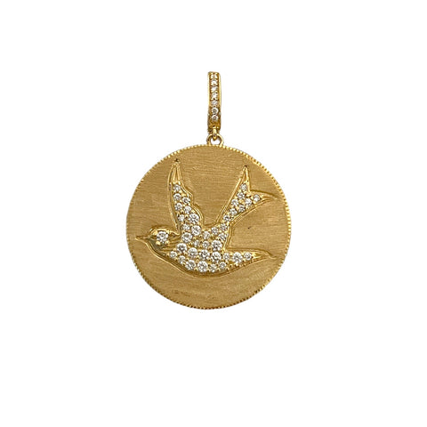 Diamond Bird Locket Pendant