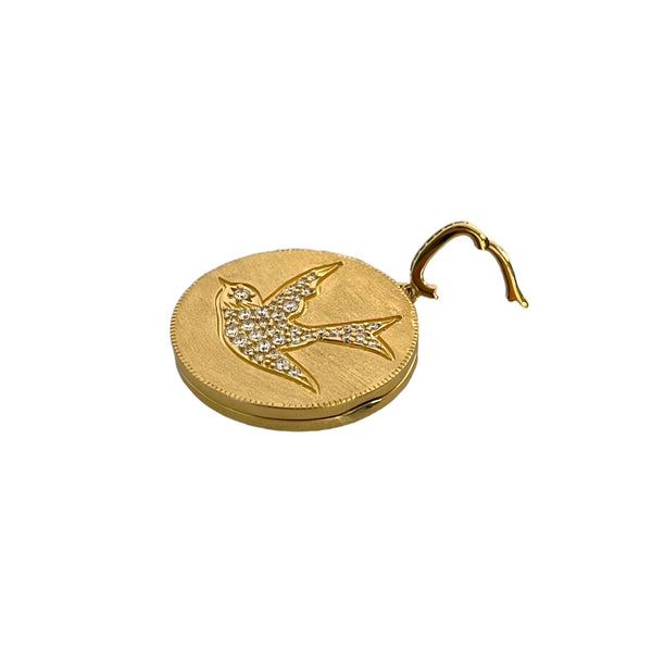 Diamond Bird Locket Pendant