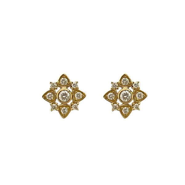 Diamond Sunburst Earrings