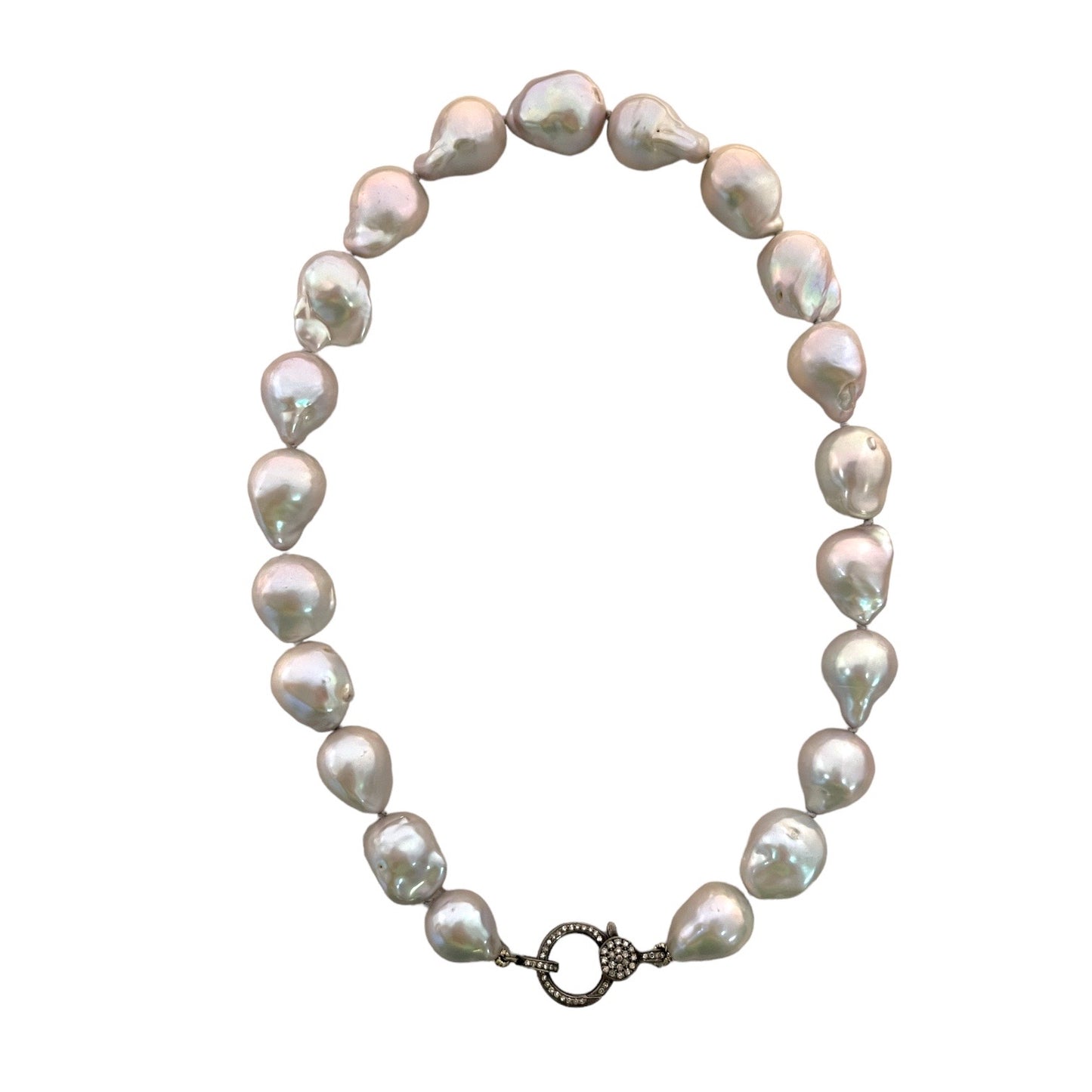 Knotted Baroque Freshwater Pearl Necklace