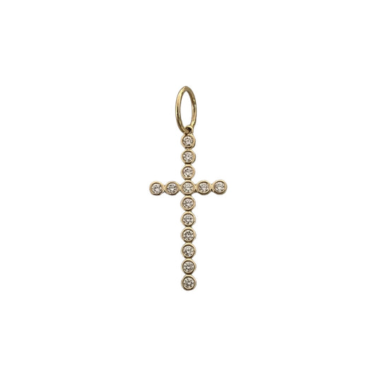 Bezel Set Diamond Cross Pendant