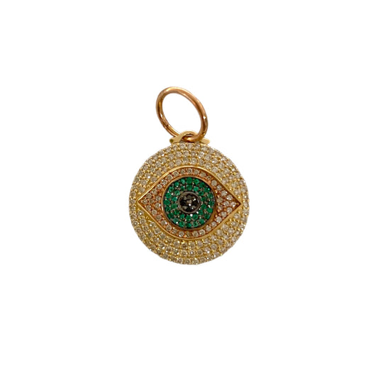 Evil Eye Charm With Emerald Eye