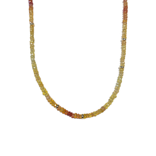 Sapphire & Gold Beaded Necklace