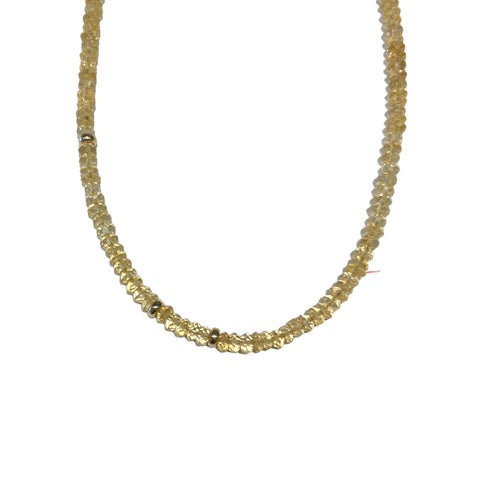 Citrine & Gold Beaded Necklace