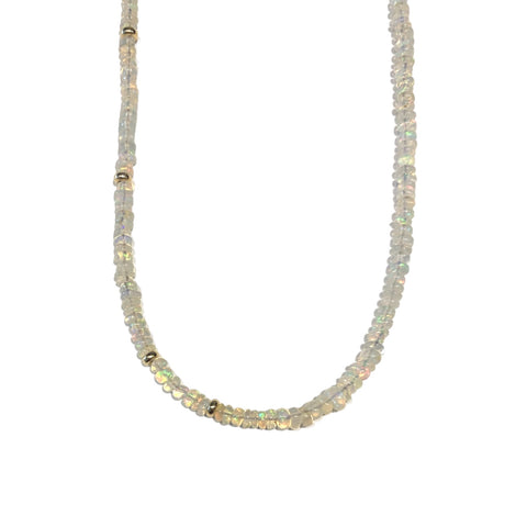 Opal & Gold Beaded Necklace