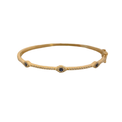 Diamond & Sapphire Evil Eye Bracelet