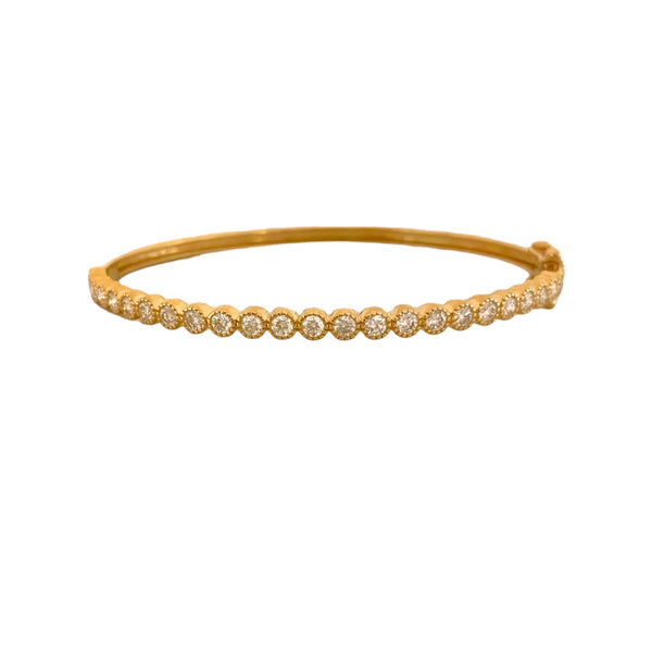 Milgrain Bezel Diamond Hinge Bracelet
