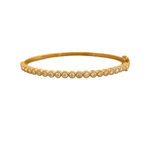 Milgrain Bezel Diamond Hinge Bracelet