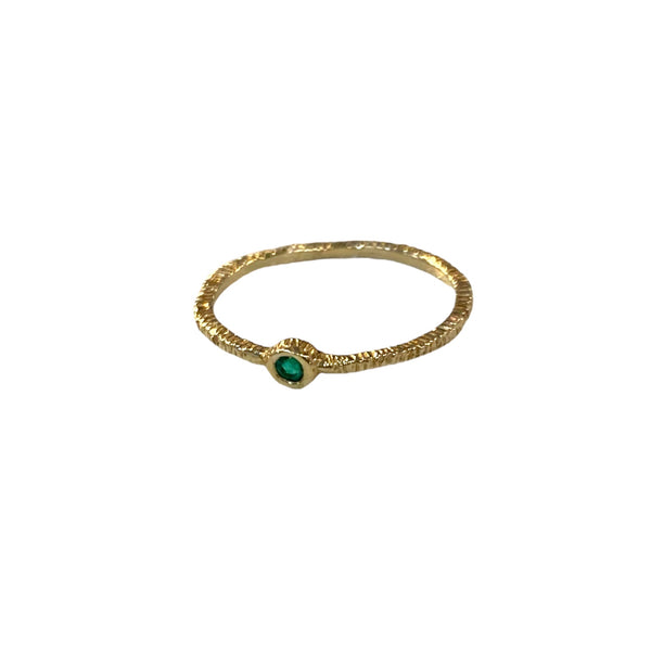 Emerald Bezel Ring