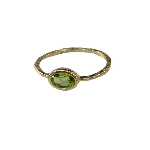 Peridot Bezel Ring