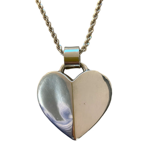 Heart Pendant on Rope Chain