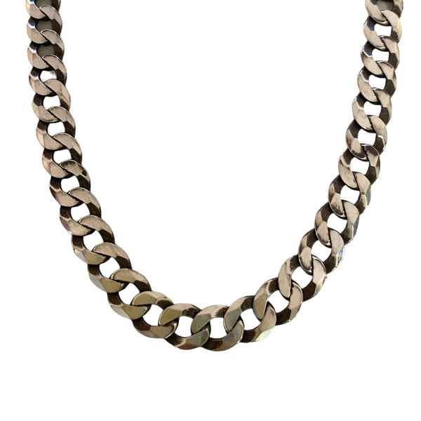 Oxidized Curb Chain Necklace