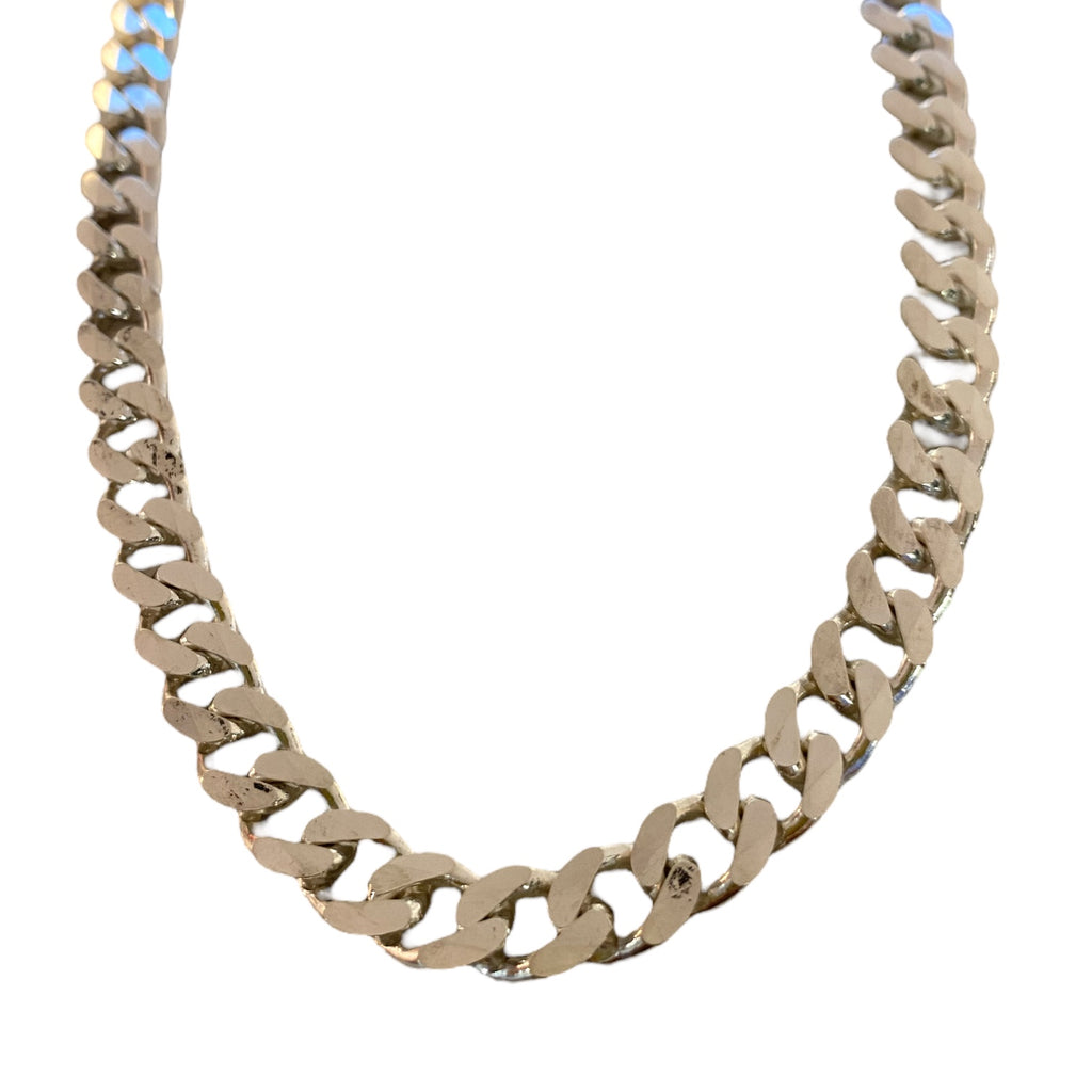 Silver Curb Chain Necklace – Charde