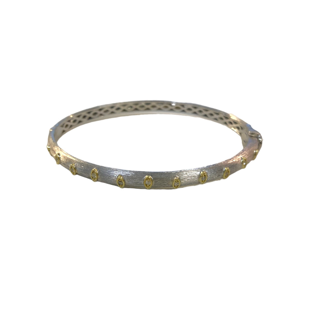 Staggered Marquise Bangle Bracelet