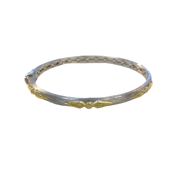 Double Sided Elongated Kite Bangle Bracelet
