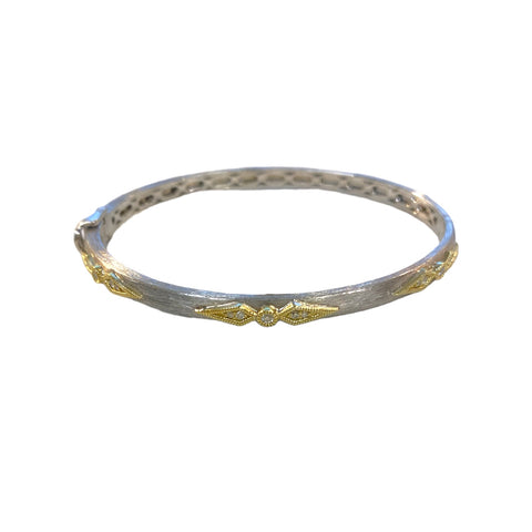 Double Sided Elongated Kite Bangle Bracelet