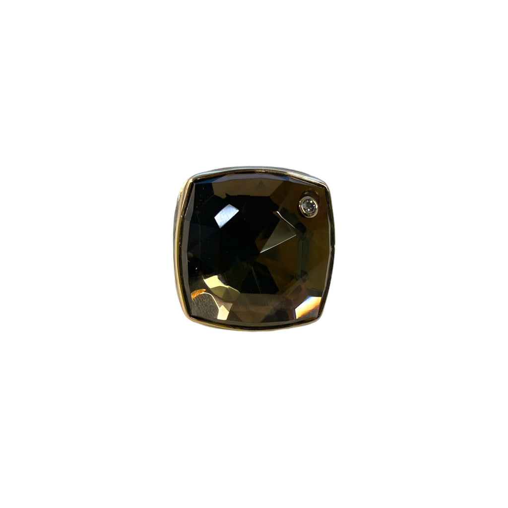 Smokey Quartz with Diamond Accent Ring