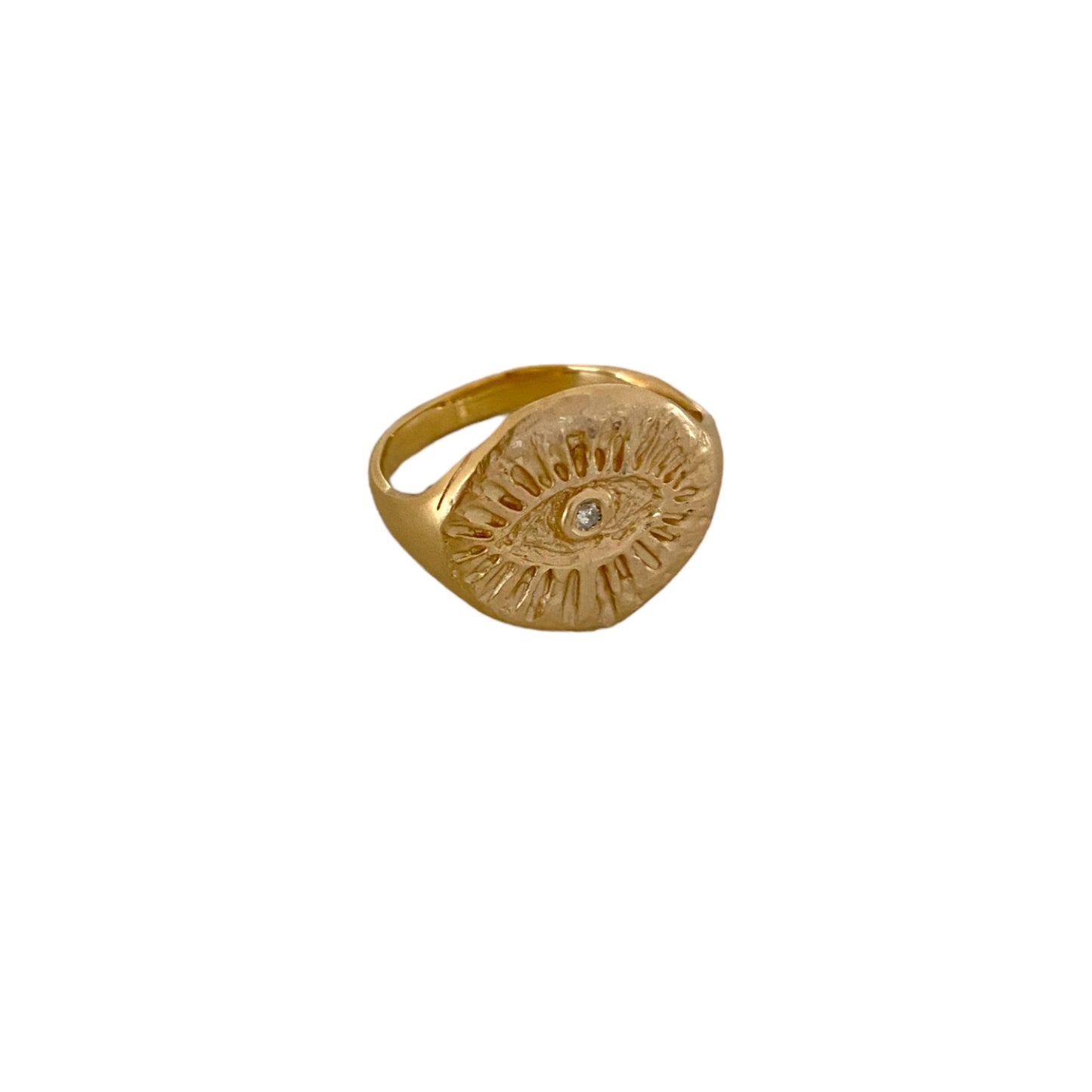 Evil Eye Stamped Ring