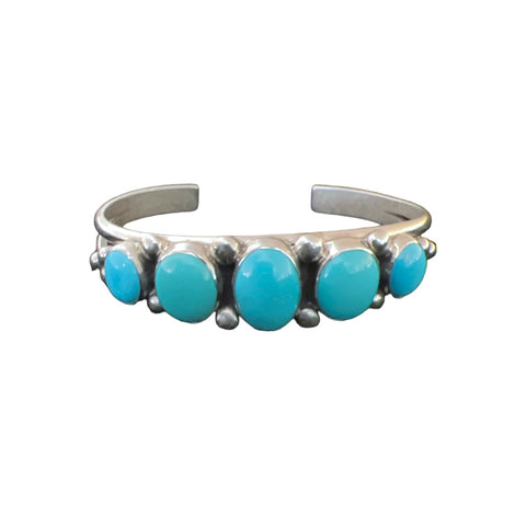 Sleeping Beauty Turquoise Row Cuff Bracelet