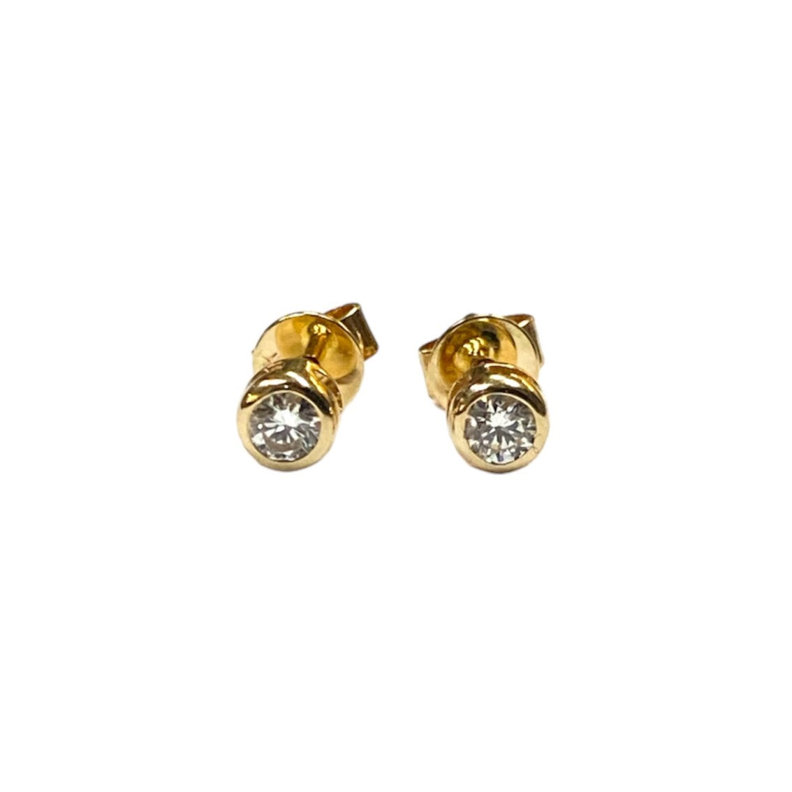 .21 ctw Diamond Bezel Stud Earrings