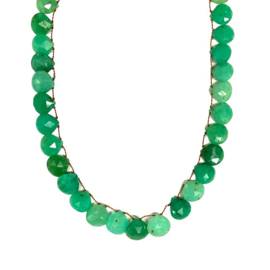 Chrysoprase Petal Necklace