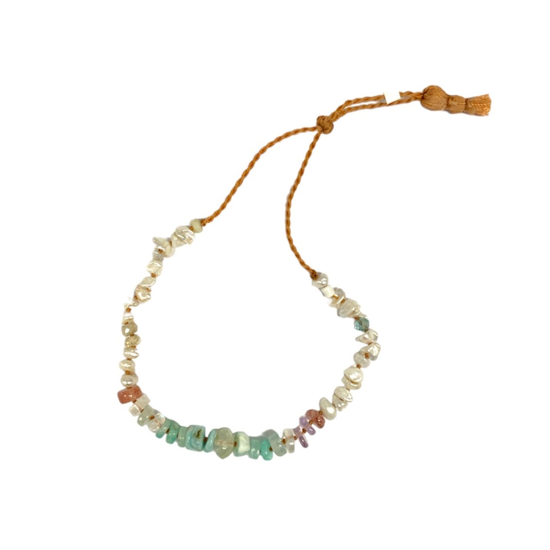 Aquamarine & Pearl Beaded Bracelet