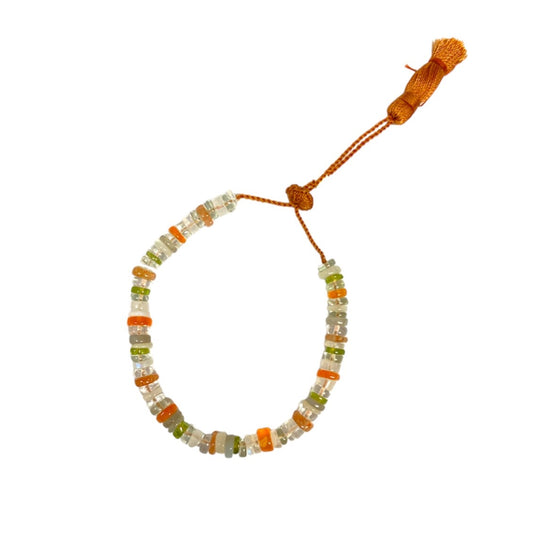 Carnelian & Peridot Gemstone Mix Bracelet