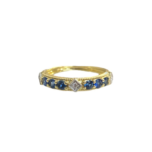 Lisse Diamond & Sapphire Ring