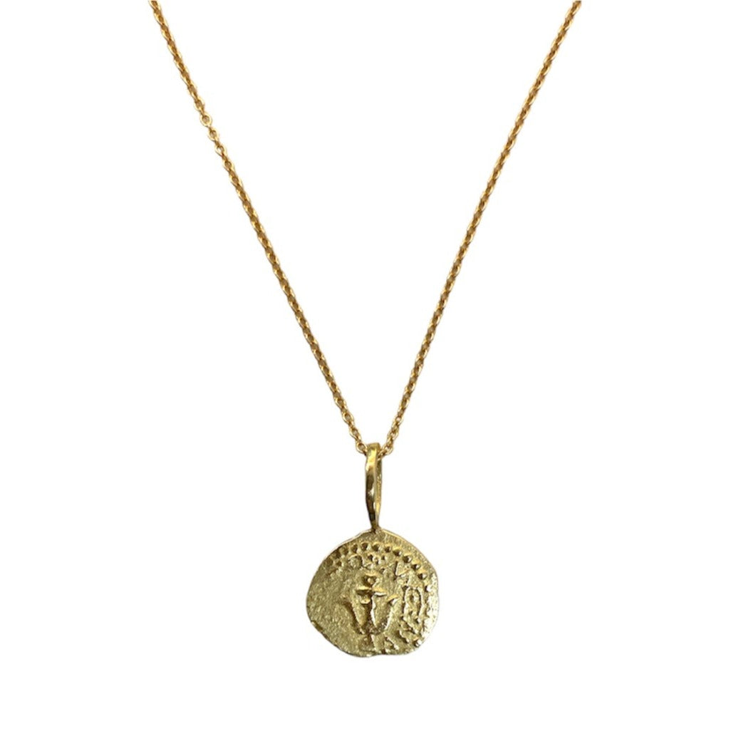 Gold Anchor Artifact Necklace