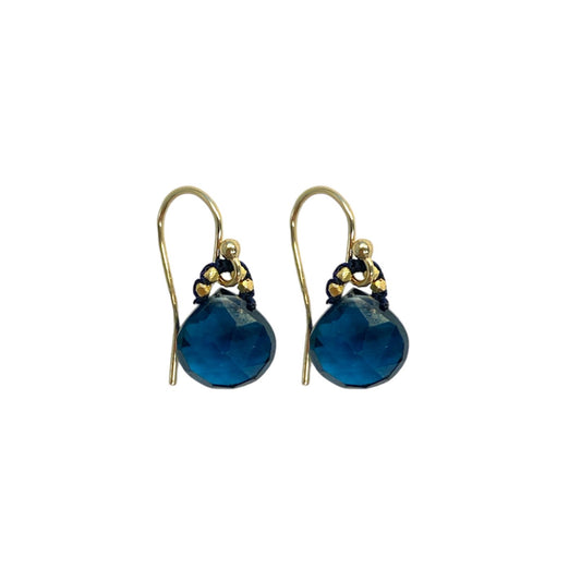 London Blue Topaz Wire Hook Earrings