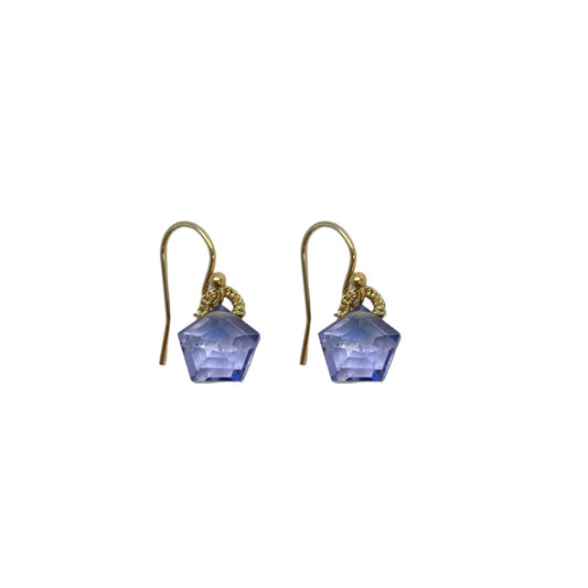 Iolite Wire Hook Earrings