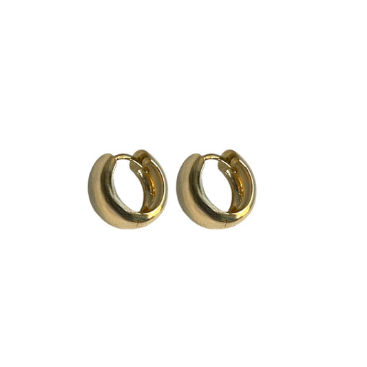 Thick Yellow Gold Huggies