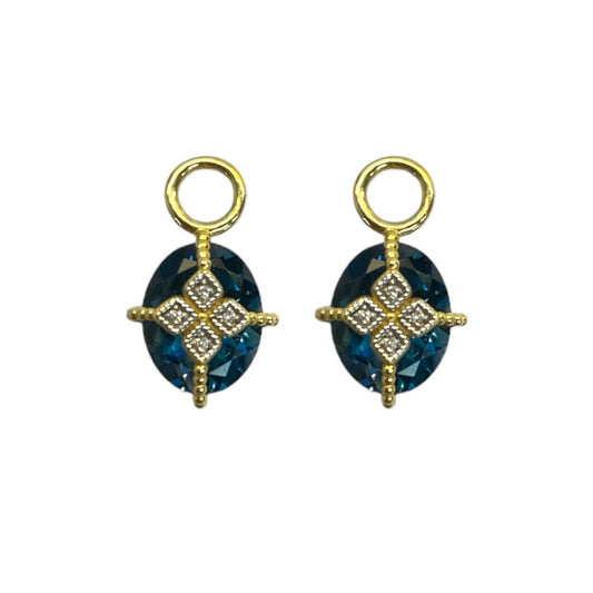 Mixed Metal London Blue Topaz Earring Charms