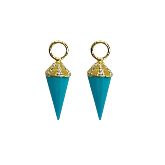 Pointed Turquosie Earring Charms
