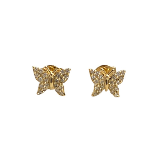 Diamond Pave Butterfly Earrings