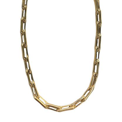 Elongated Gold Chain Necklace