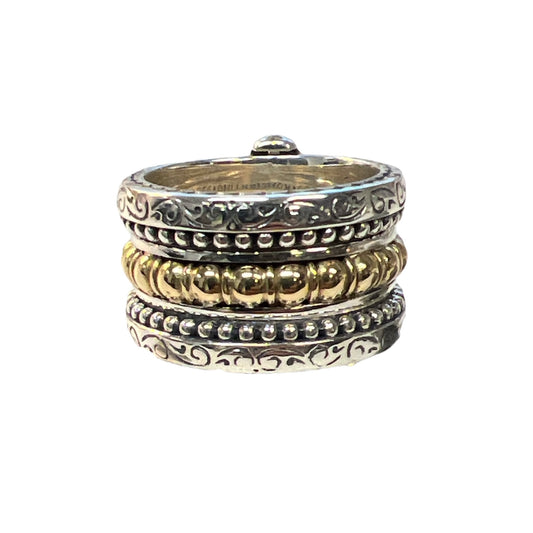 Triple Band Mixed Metal Flexible Ring